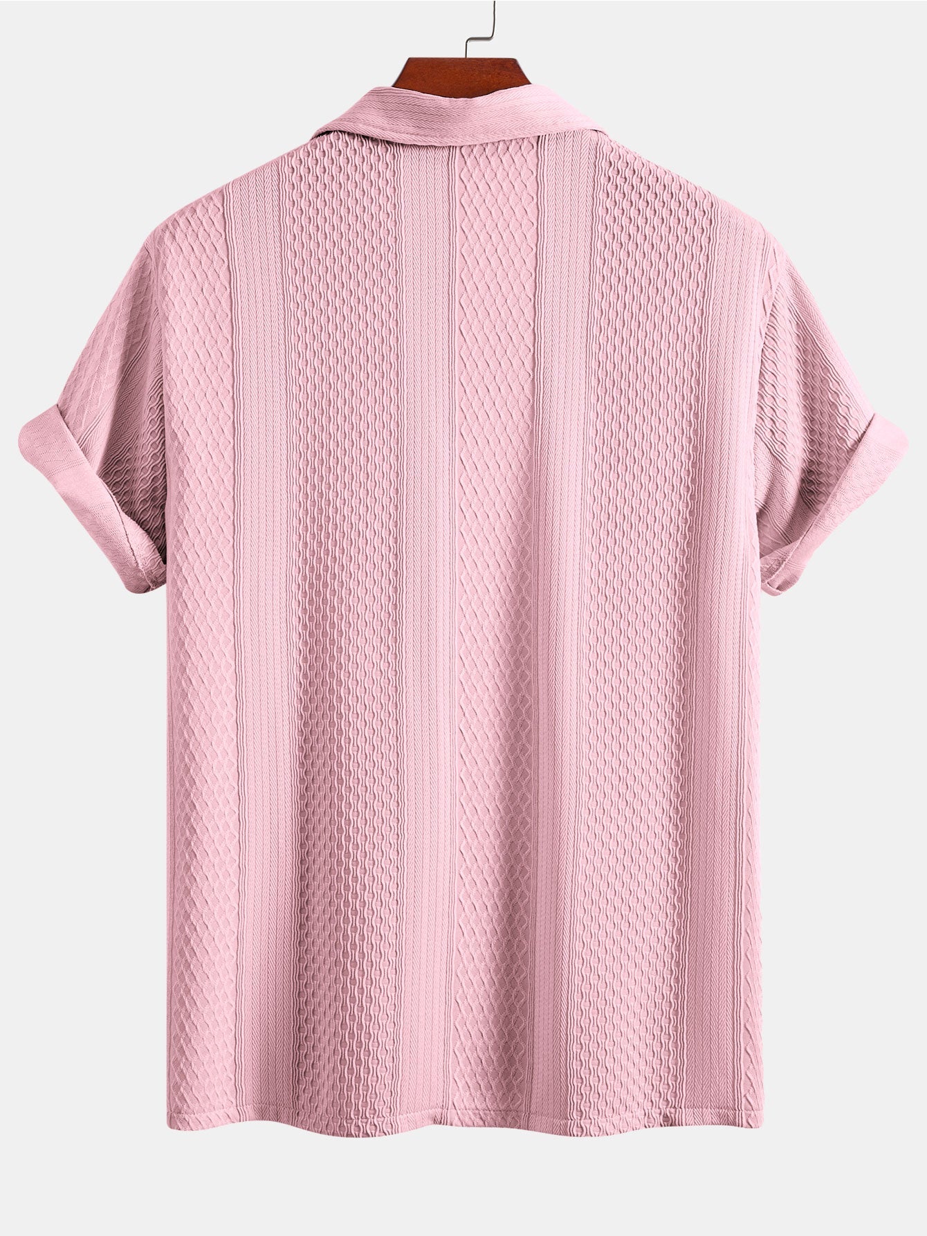 Geometric Jacquard Button Up Shirt