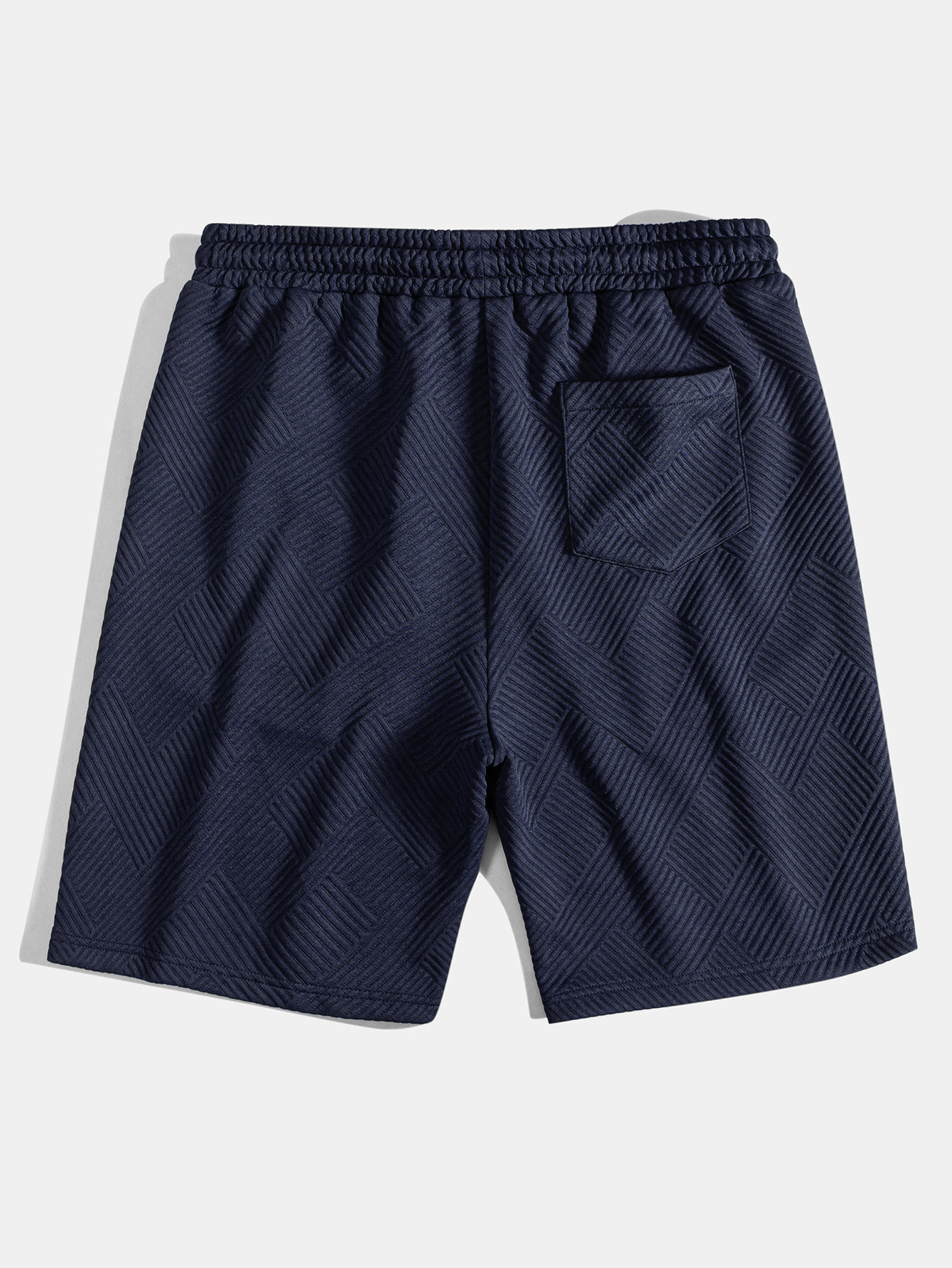 Striped Jacquard Drawstring Shorts