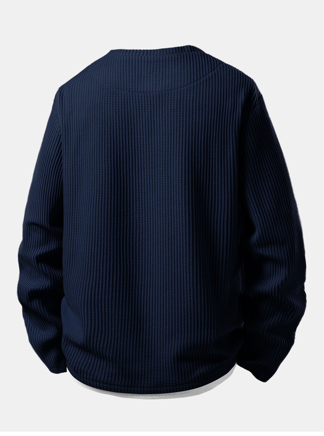 Relax Fit Waffle 2 In 1 Notched Collar T-Shirt