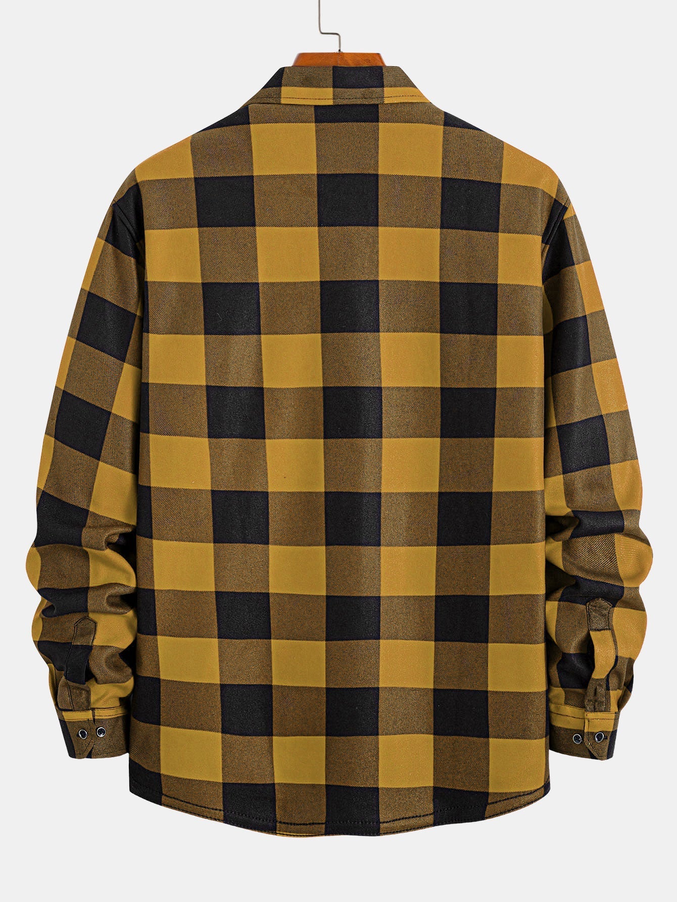 Flannel Fleece Lined Plaid Shirt With Pockets