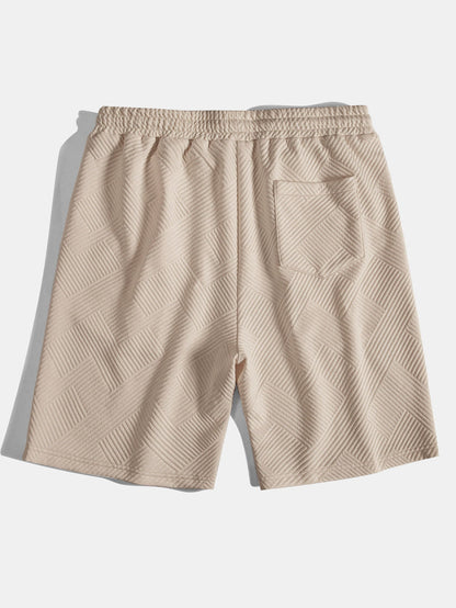Striped Jacquard Drawstring Shorts