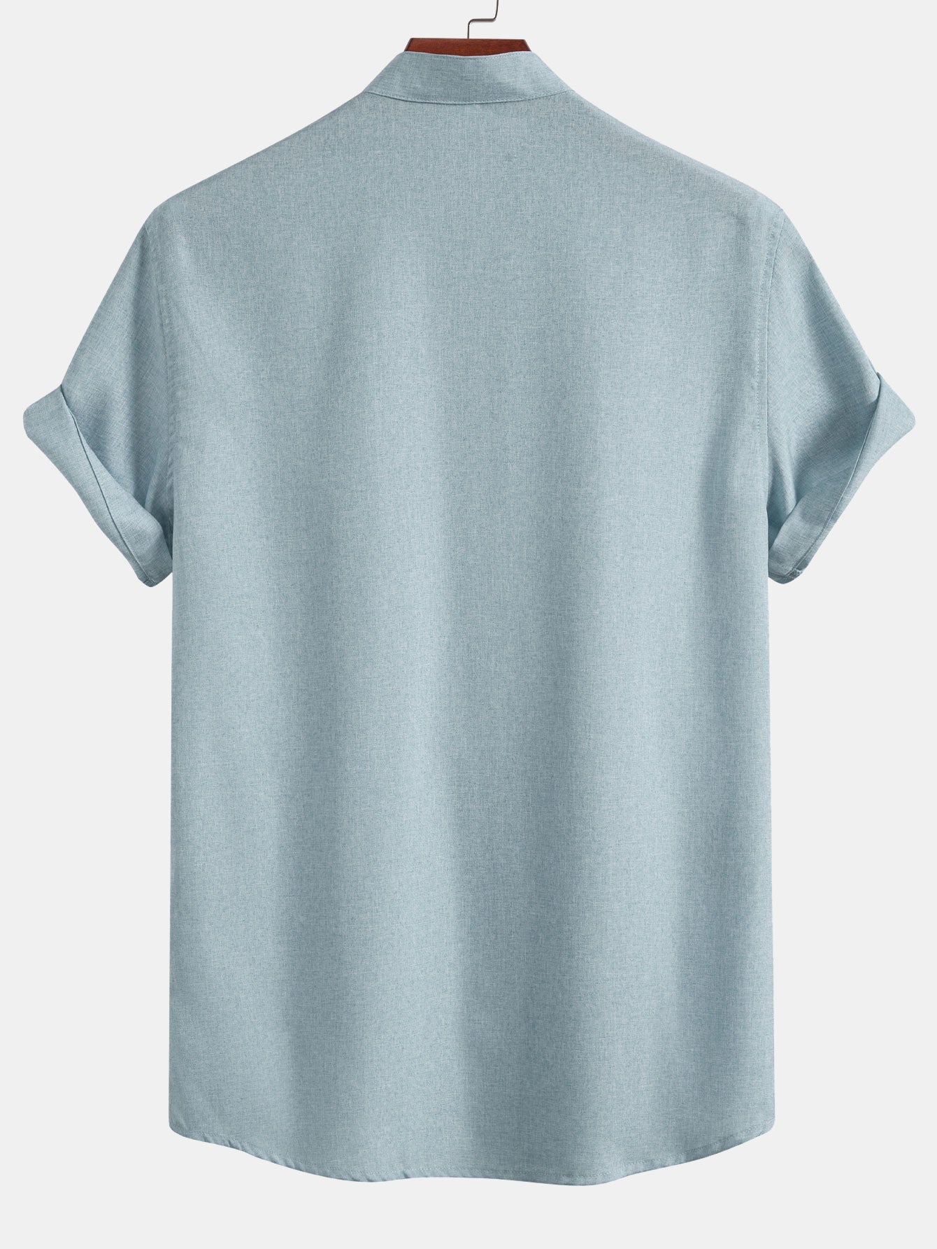 Contrast Pocket Stand Collar Shirt
