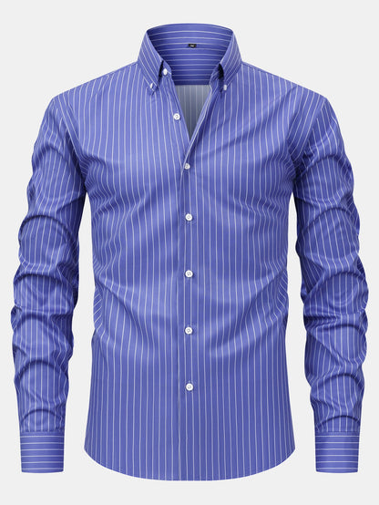 Long Sleeve Stripe Button Up Shirt