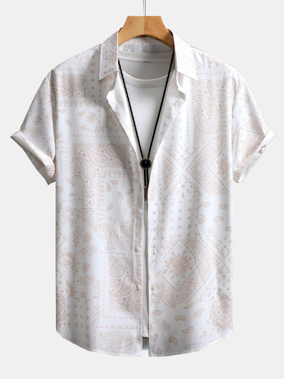 Paisley Print Button Up Shirt