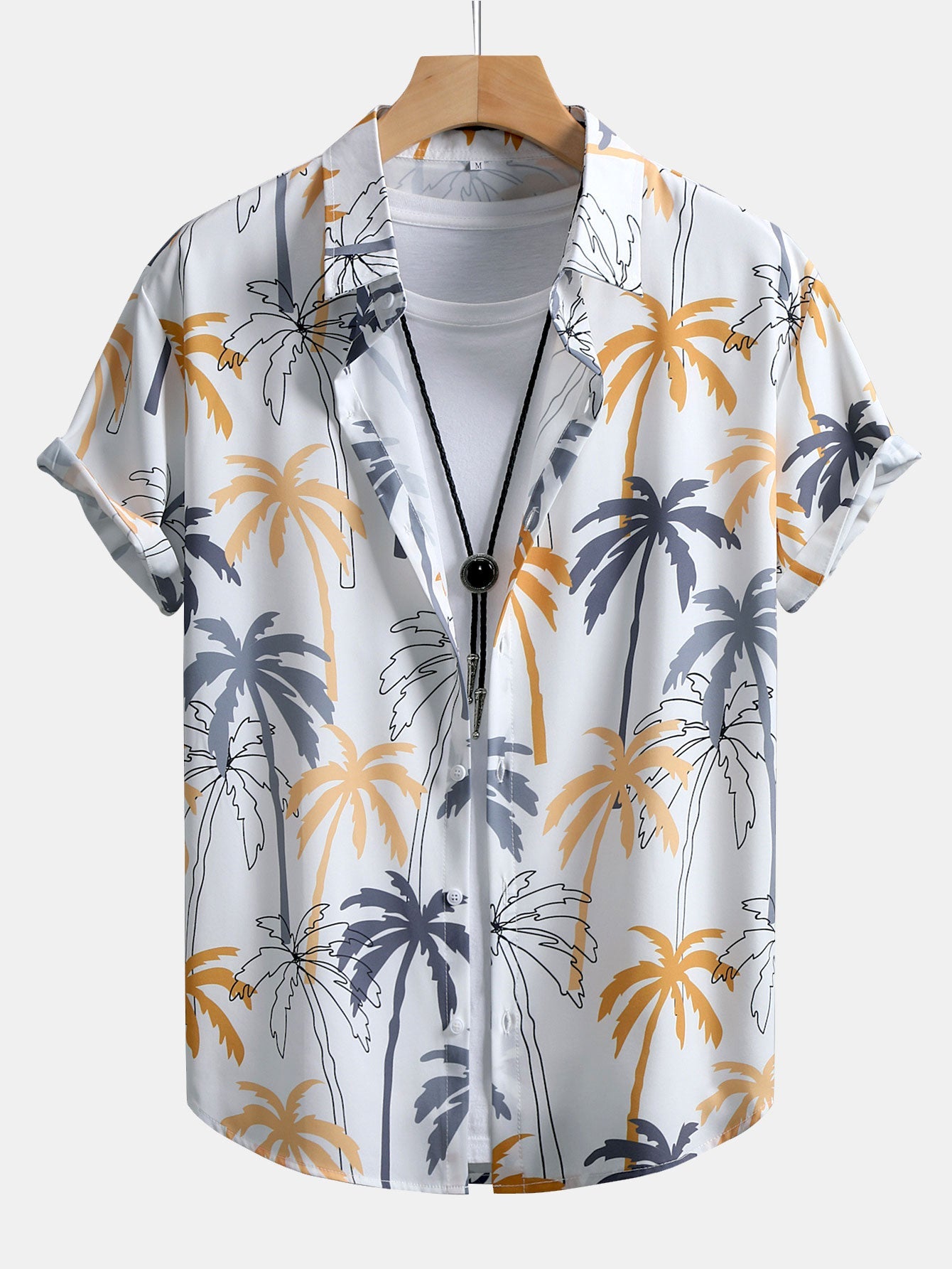 Palm Tree Print Button Up Shirt