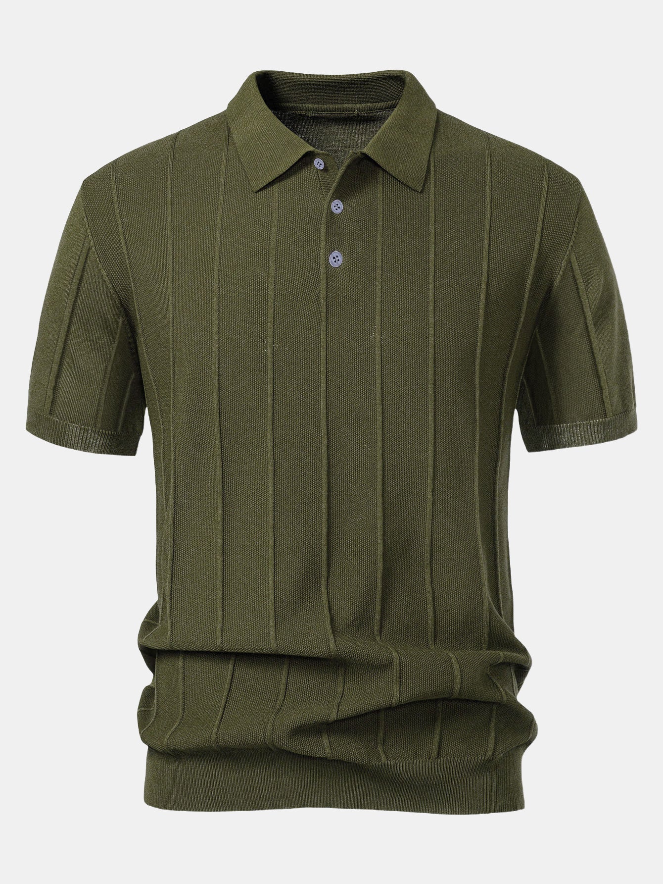 Stripe Jacquard Knit Polo