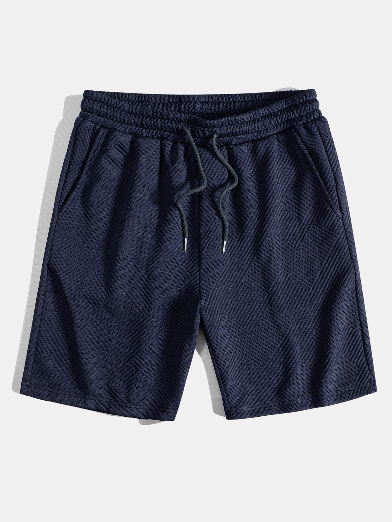 Striped Jacquard Drawstring Shorts