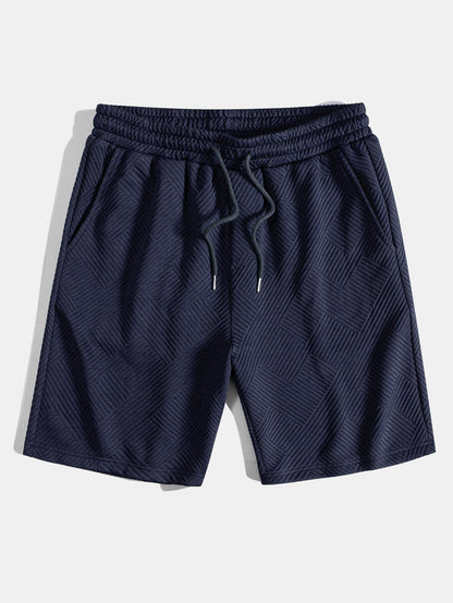 Striped Jacquard Drawstring Shorts