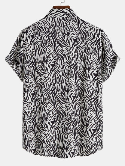 Animal Texture Cotton Shirts
