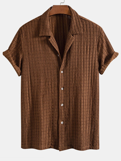 Texture Jacquard Cuban Shirt