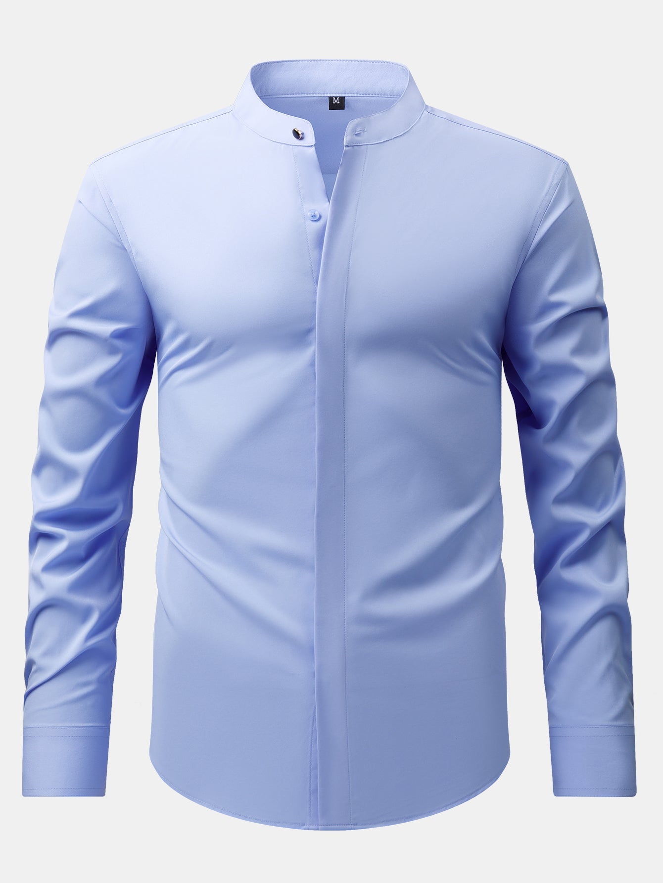 3 Pieces Non-Iron Hidden Placket Stand Collar Dress Shirt
