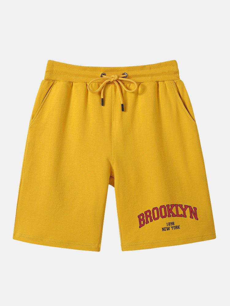 Brooklyn Print Mid Length Shorts