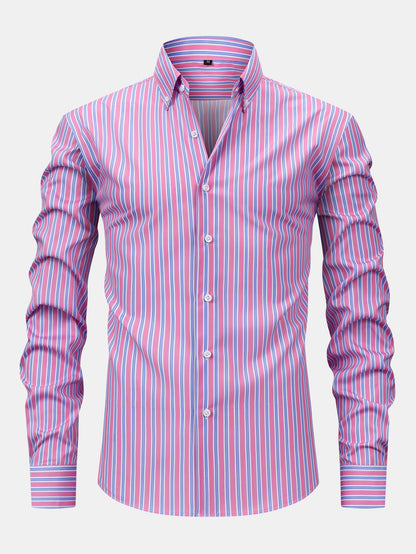Long Sleeve Stripe Button Up Shirt