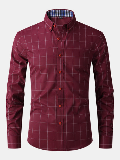 Long Sleeve Plaid Button Up Shirt
