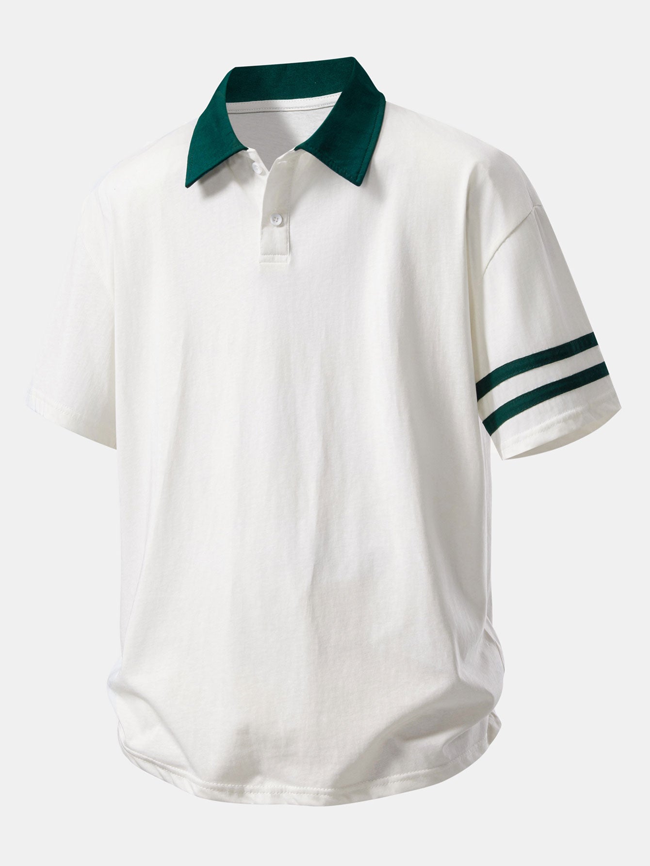 Relax Fit Contrast Collar Polo Shirt
