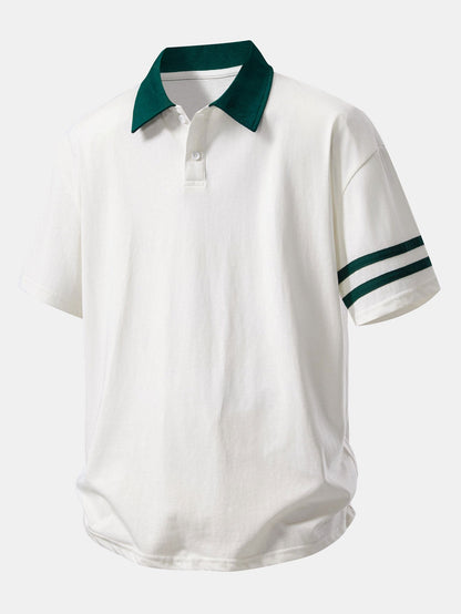 Relax Fit Contrast Collar Polo Shirt