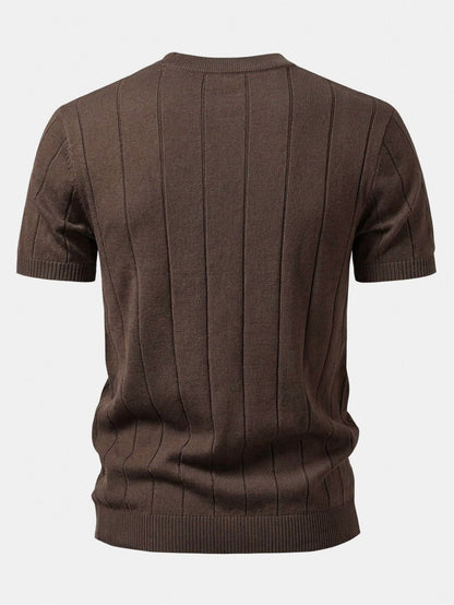 Ribbed Knit T-Shirt