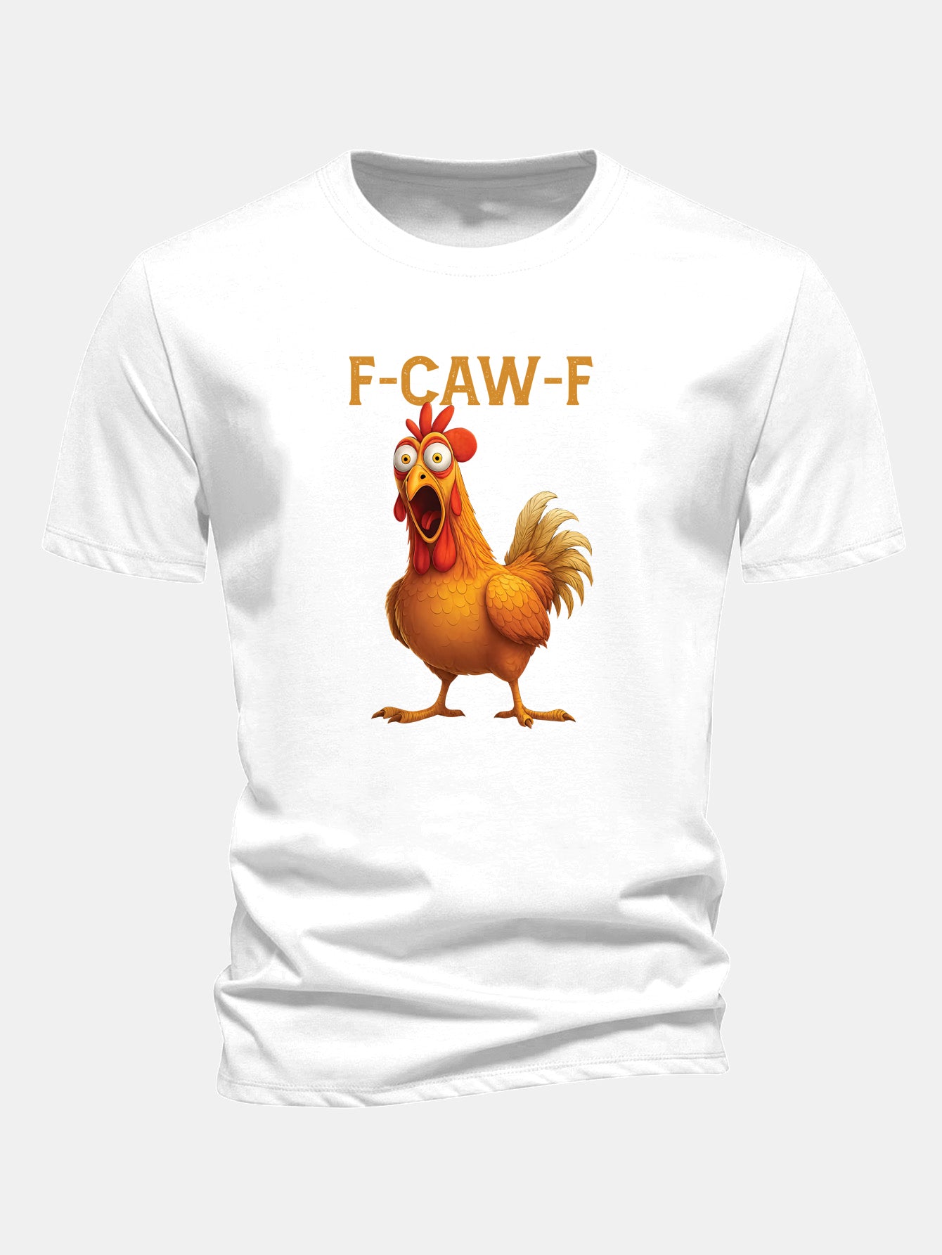 Regular Fit Rooster Print Cotton T-Shirt