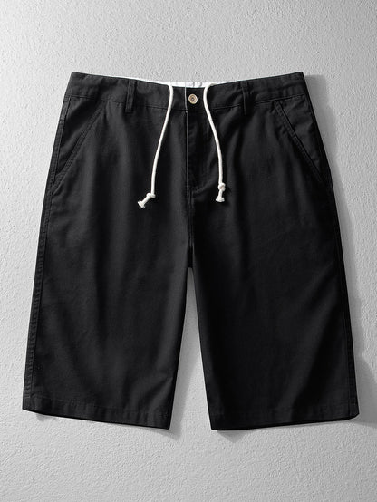 Linen Cotton Blend 11" Shorts