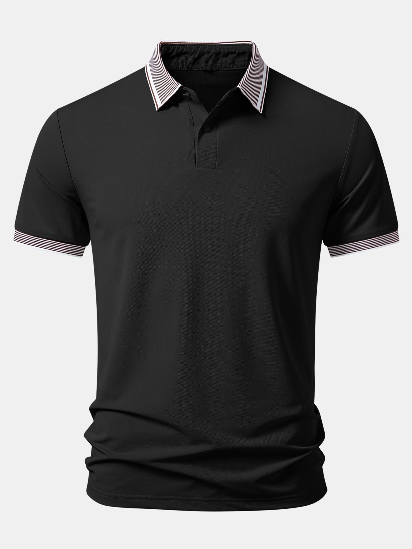 Contrast Stripe Trim Polo