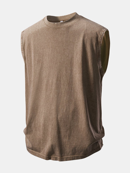 Washed Distressed Tank Top