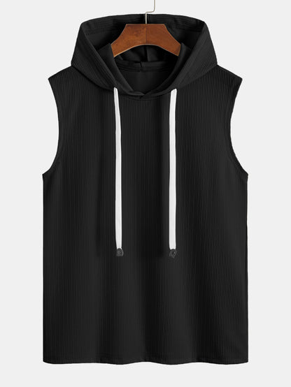 Ribbed Hooded Tank Top
