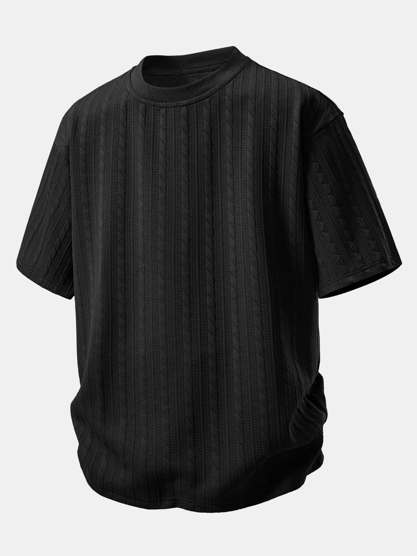 Relax Fit Twisted Jacquard T-Shirt