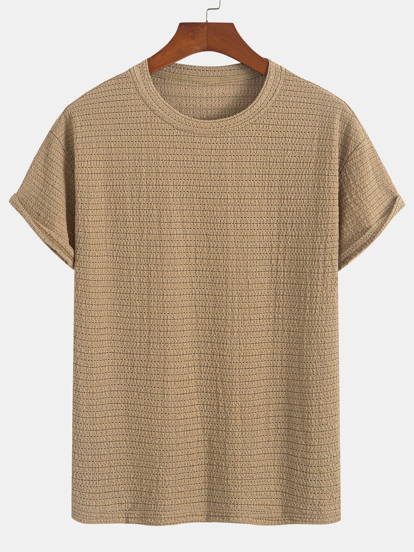 Relax Fit Striped Textured T-Shirt