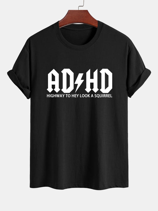 Regular Fit ADHD Print Cotton T-Shirt