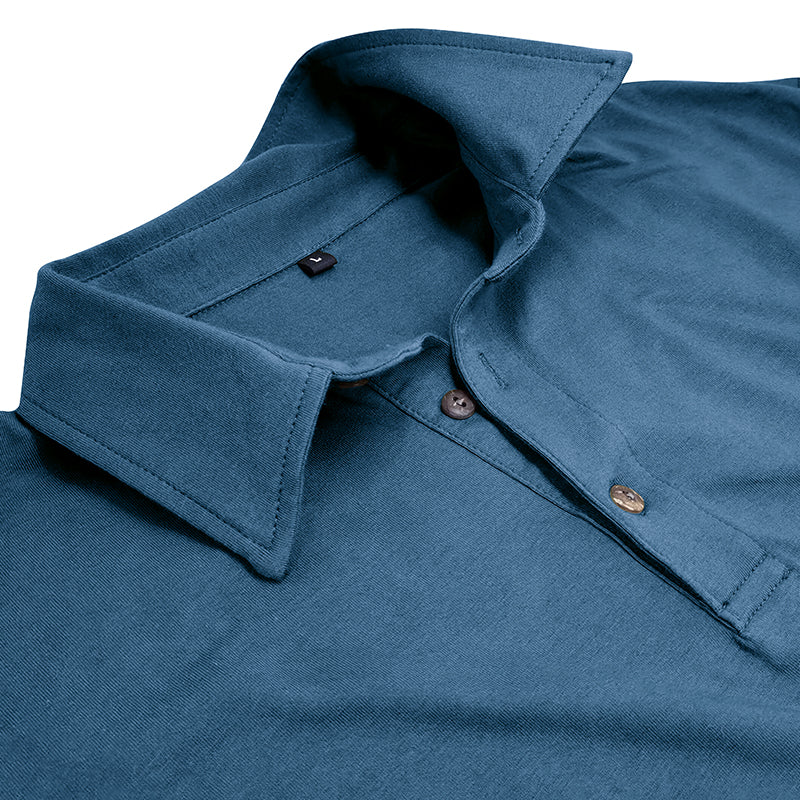 Contemporary Long Sleeve Polo With Modern Edge
