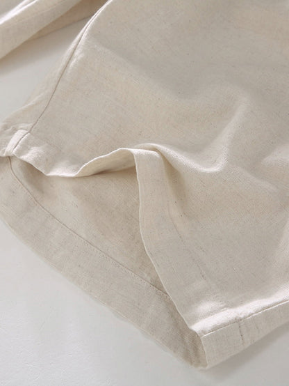 Linen Drawstring Shorts