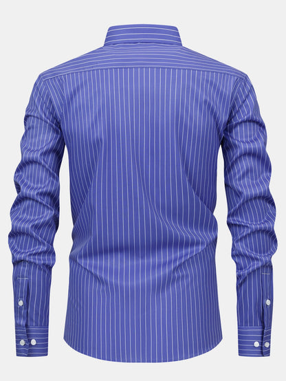 Long Sleeve Stripe Button Up Shirt