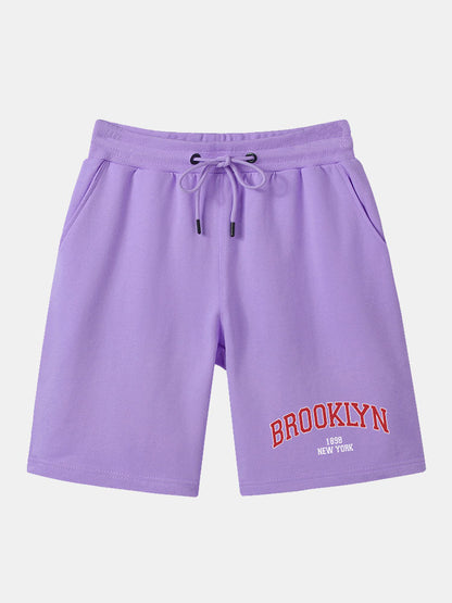 Brooklyn Print Mid Length Shorts