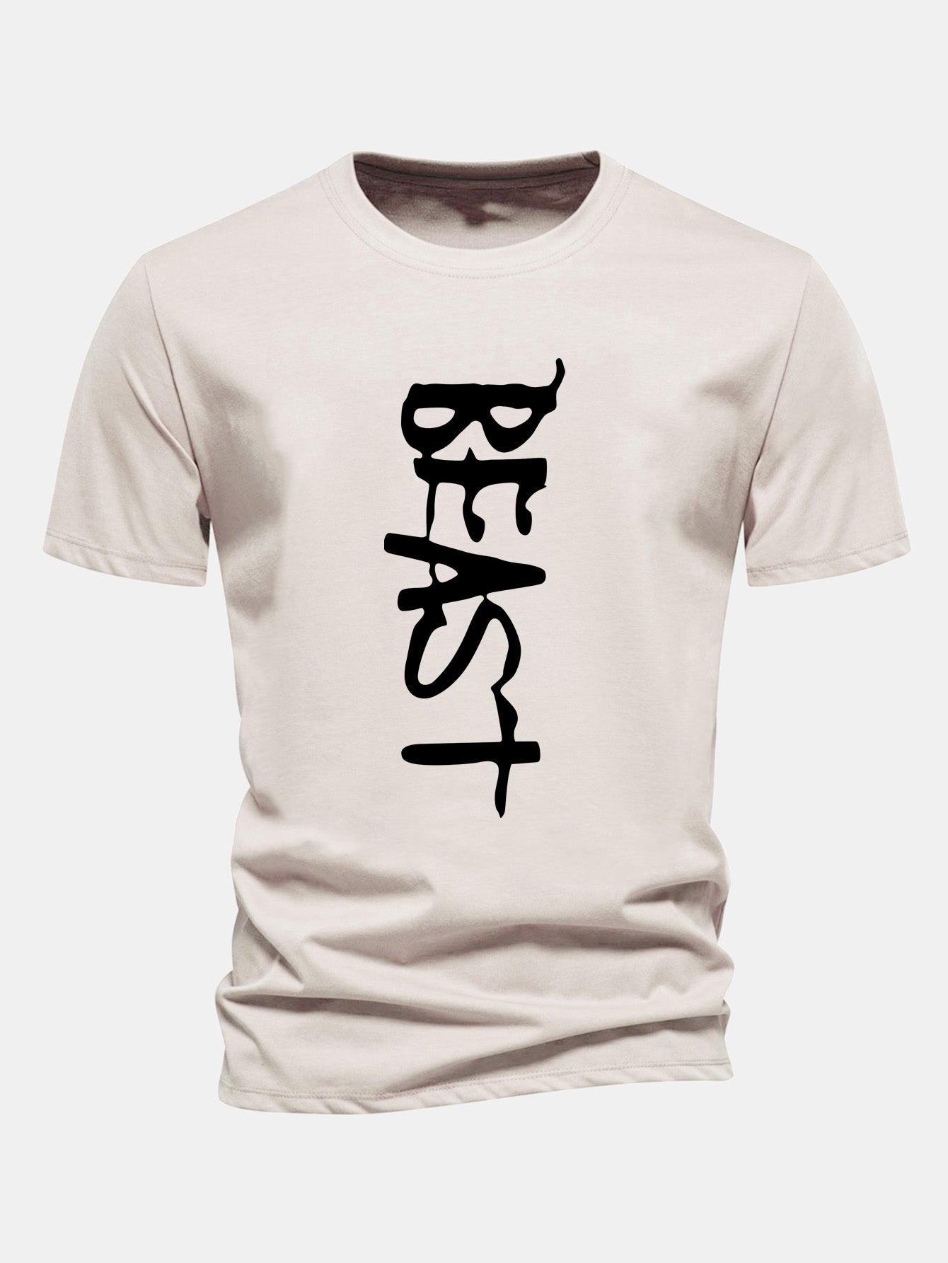 Regular Fit Beast Print Cotton T-Shirt