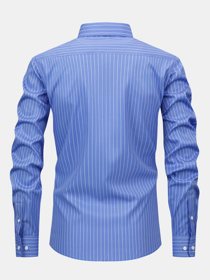 Long Sleeve Stripe Button Up Shirt