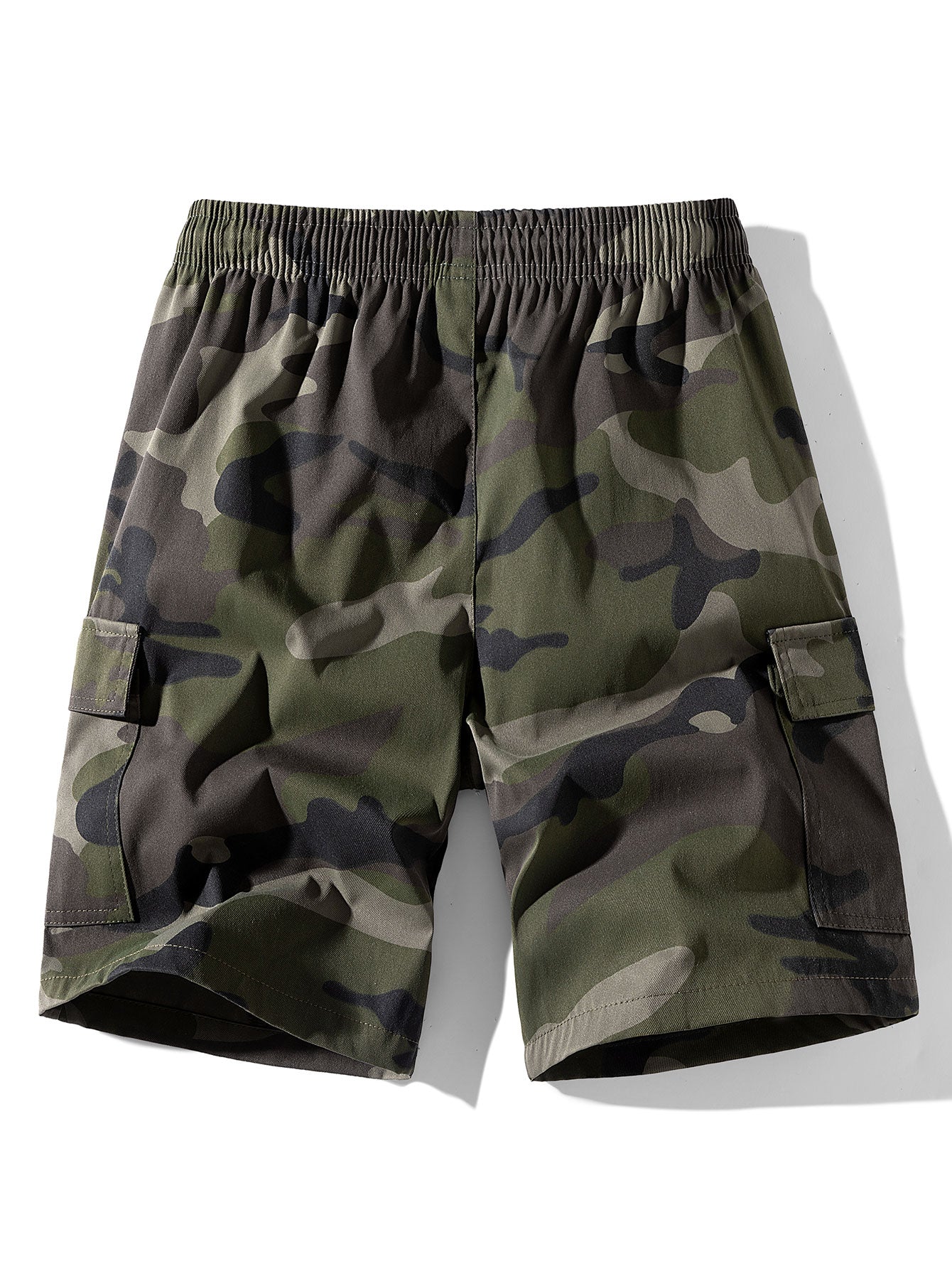 Camouflage Drawstring Cargo Shorts