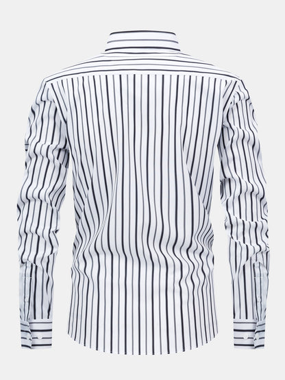 Long Sleeve Stripe Button Up Shirt
