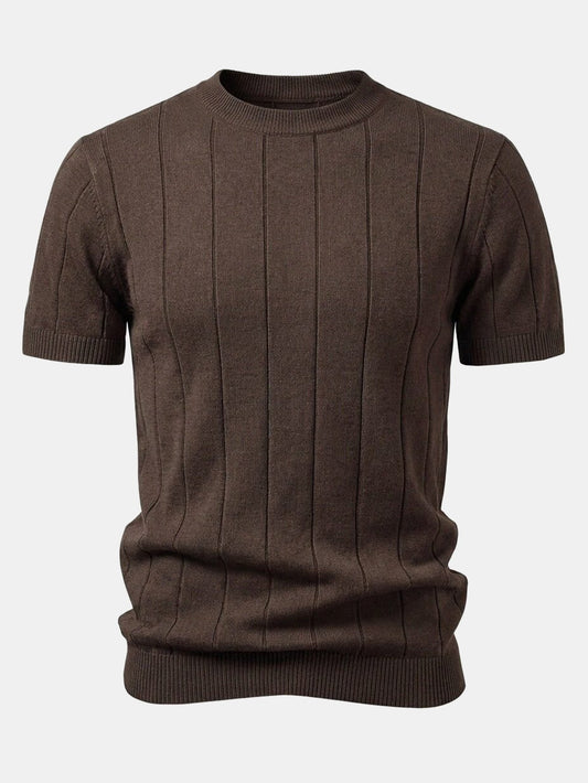 Ribbed Knit T-Shirt