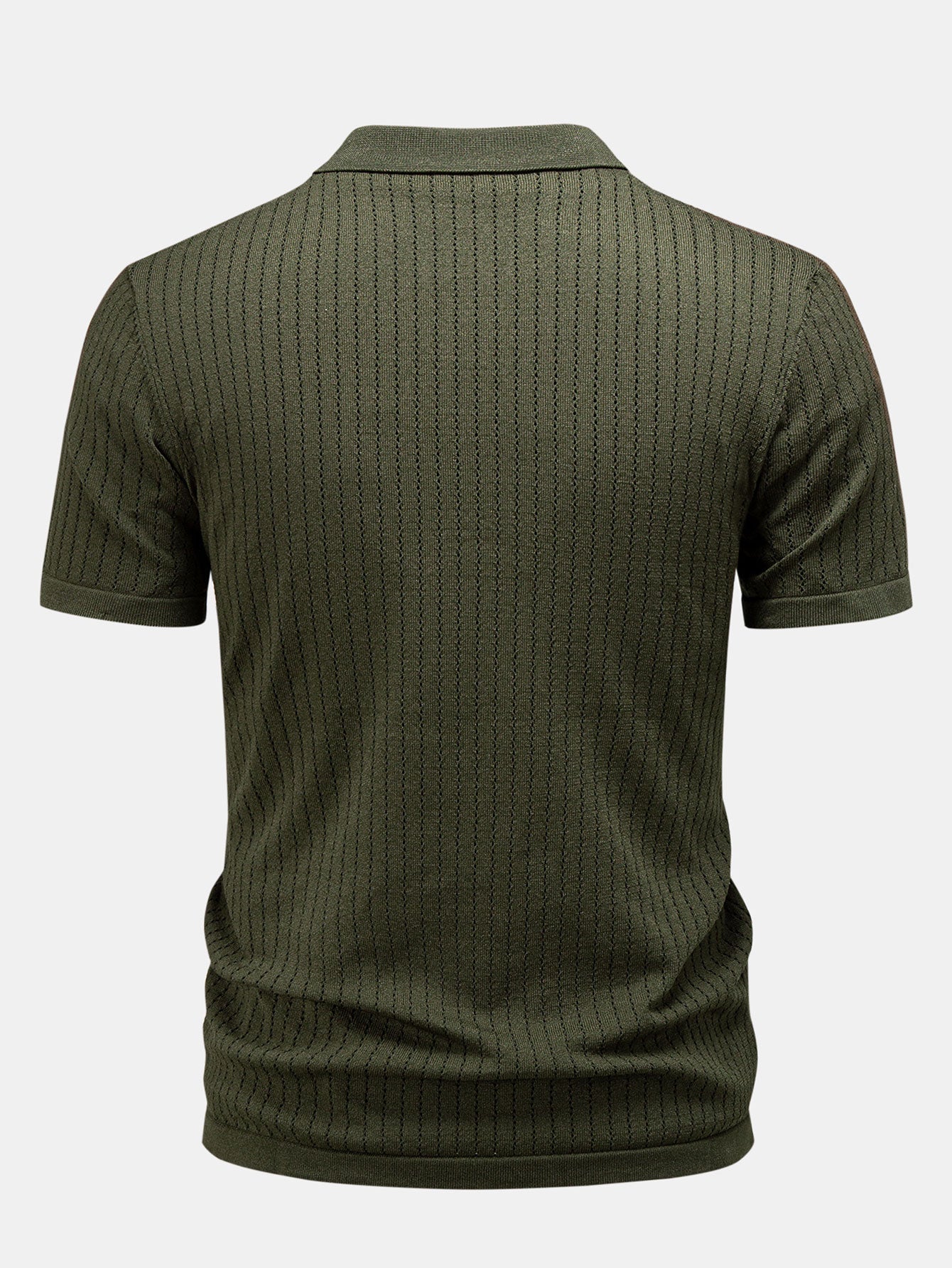 Johnny Collar Open Knit Polo