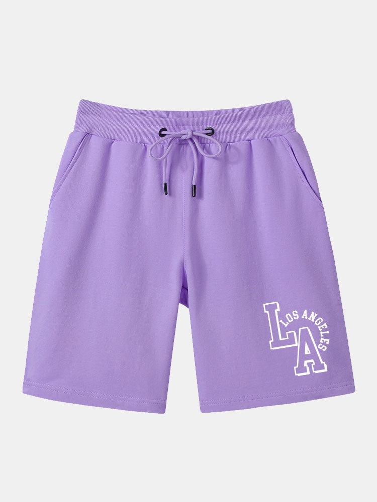 LA Print Mid Length Shorts