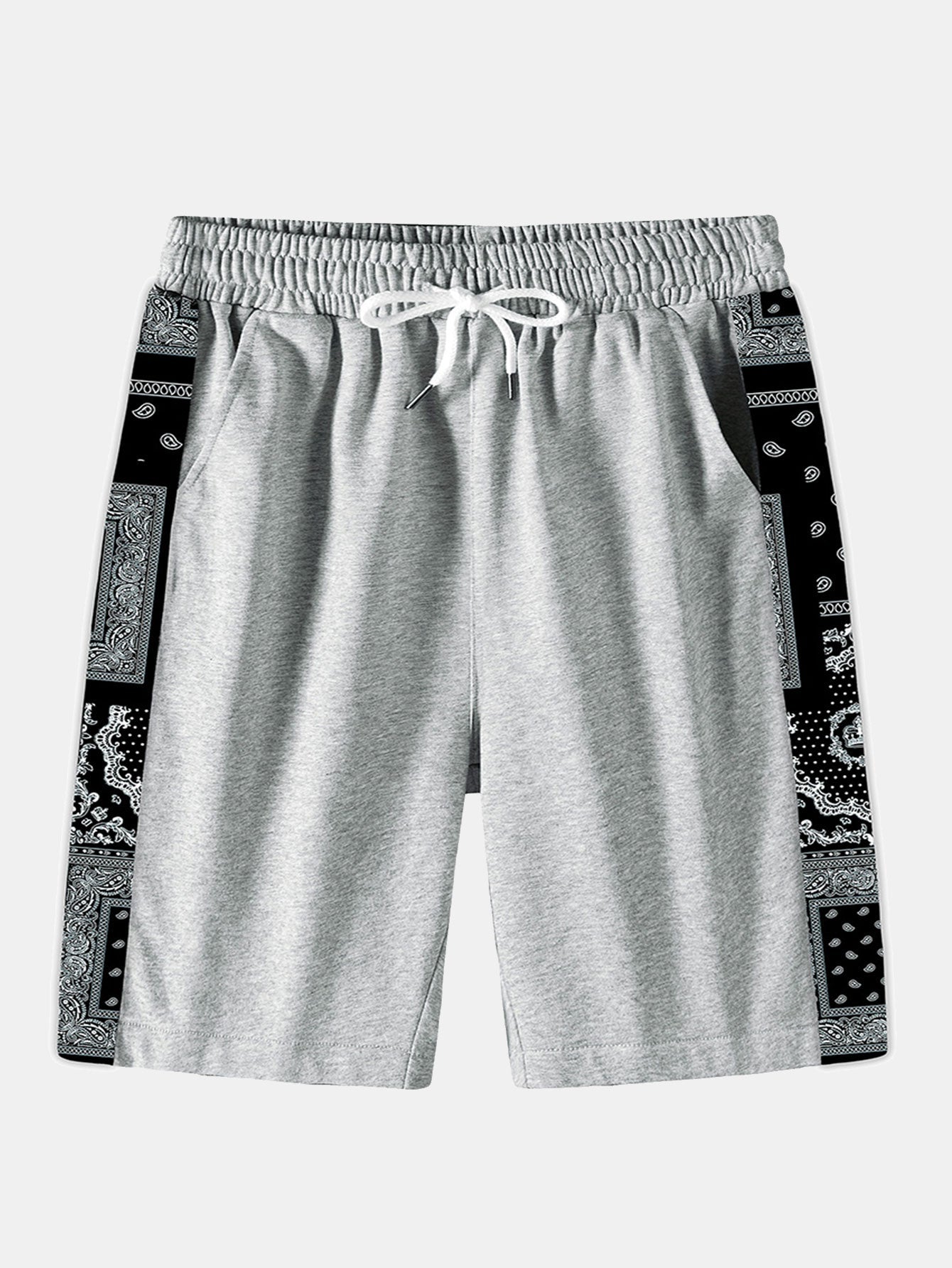 Paisley Paneled Jersey Shorts