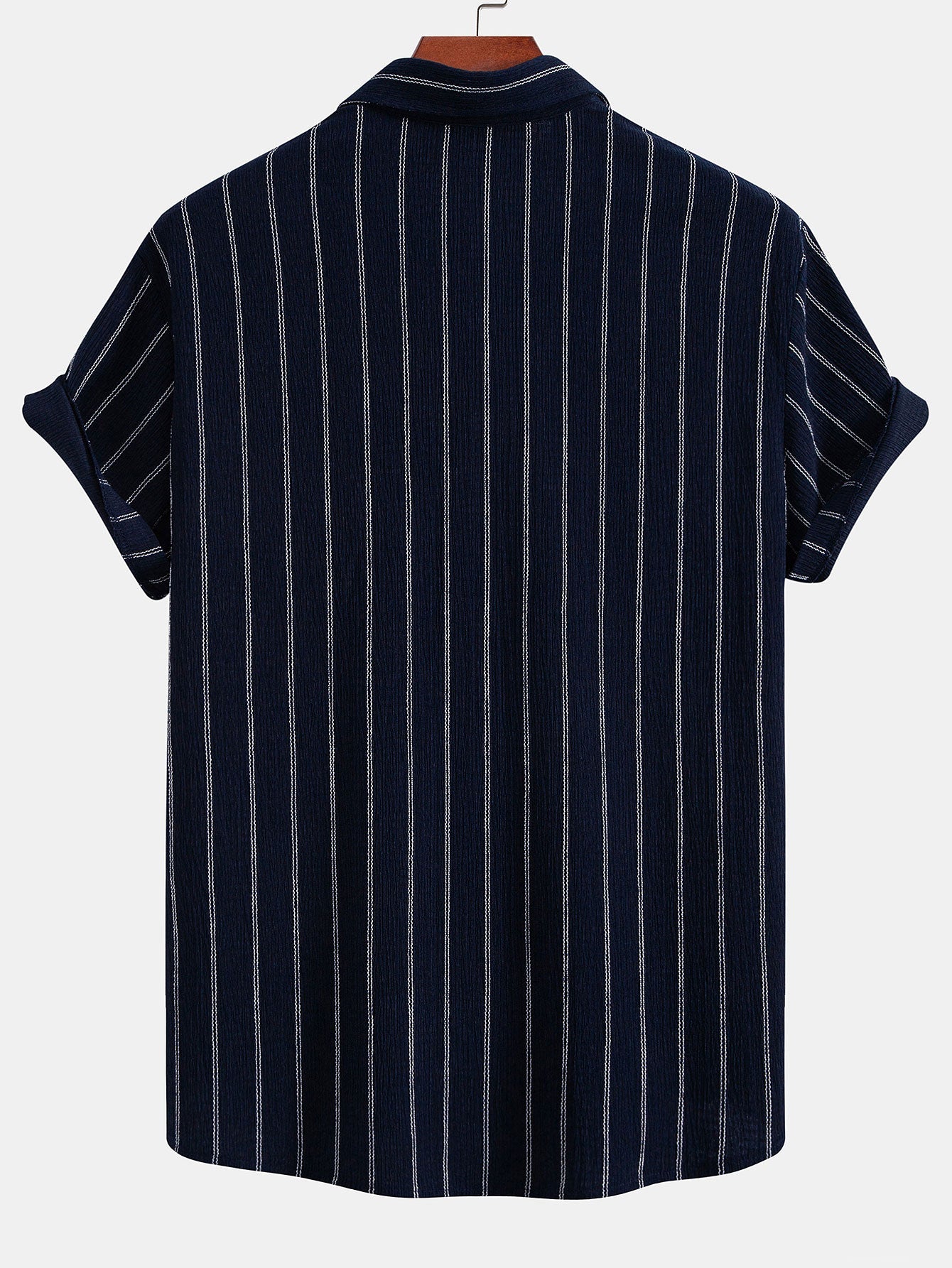 Stripe Textured Button Up Shirt