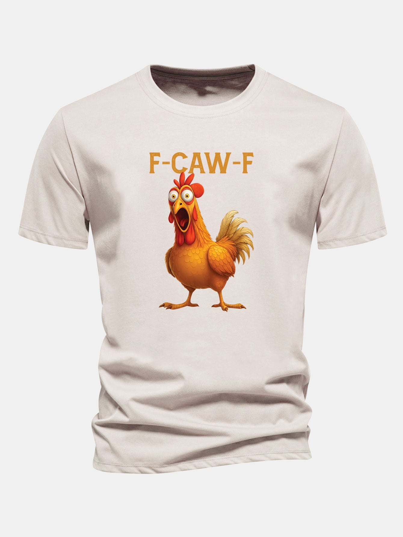 Regular Fit Rooster Print Cotton T-Shirt