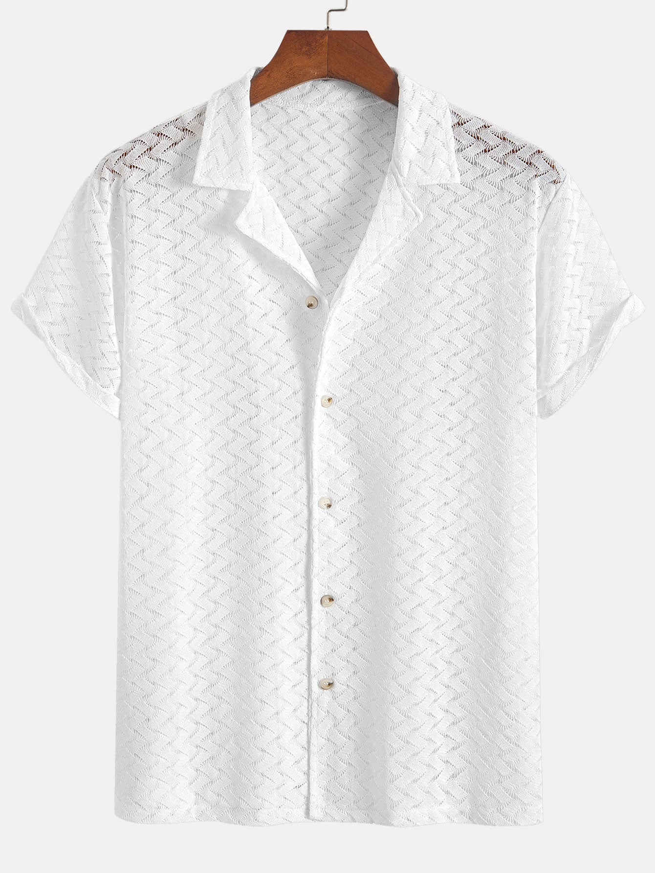 قميص كوبا بنقشة مجوفة