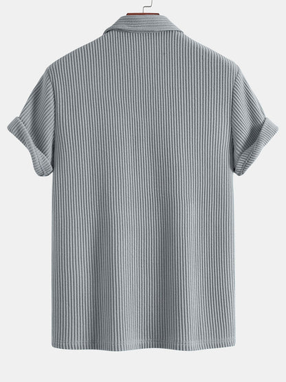 Short Sleeved Waffle Polo