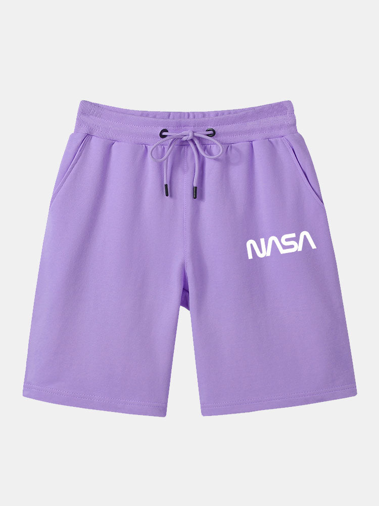 NASA Print Mid Length Shorts
