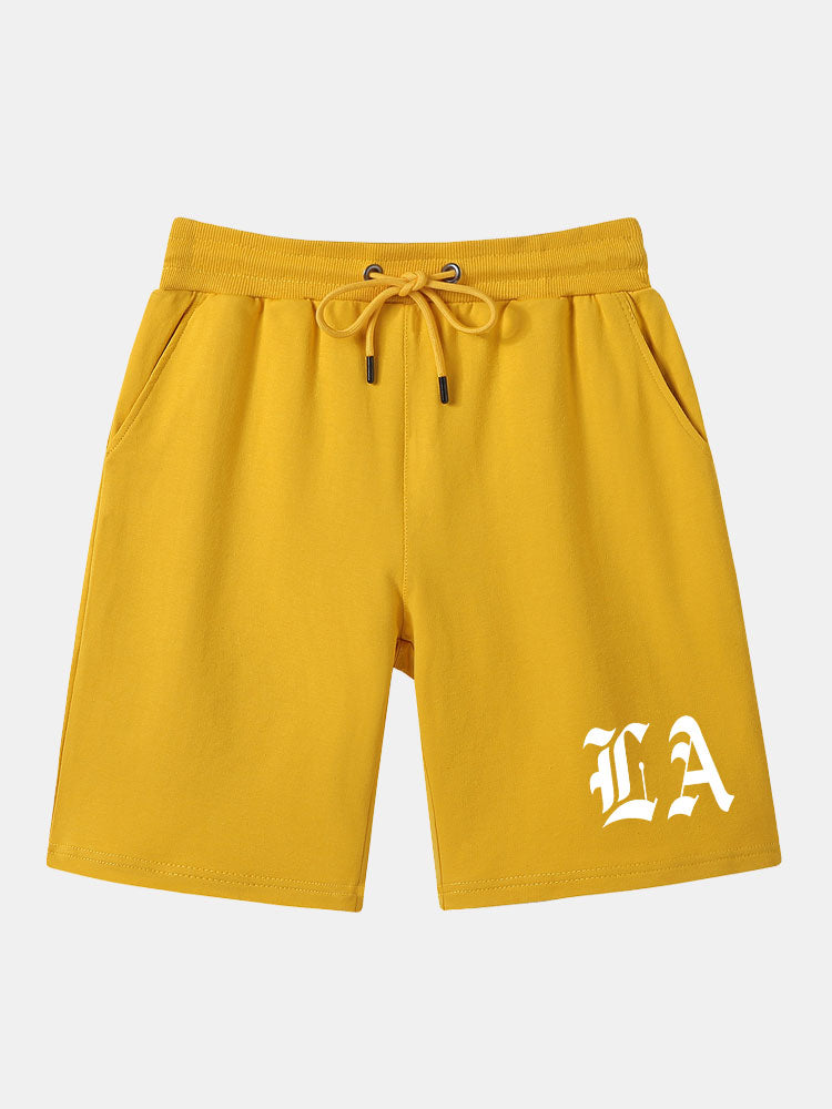 LA Print Mid Length Shorts