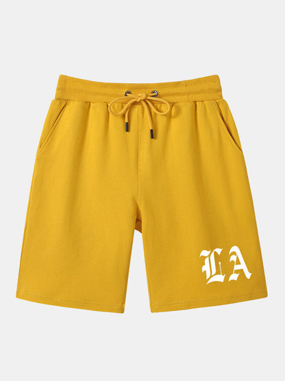 LA Print Mid Length Shorts