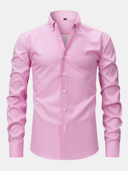 Long Sleeve Stripe Button Up Shirt