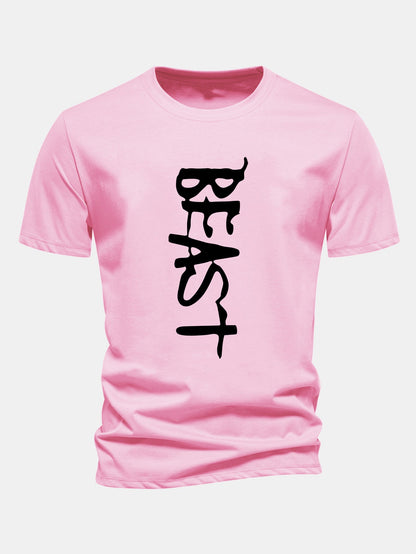 Regular Fit Beast Print Cotton T-Shirt